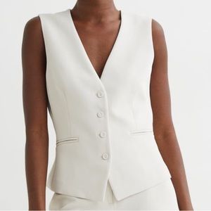 Zara tailored white vest